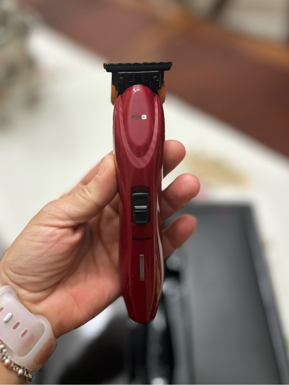BabylissPRO Red Cordless T-Blade Trimmer for Men Grooming